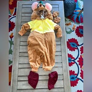 Disney Brown and Yellow Baby Outfit